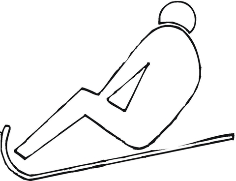 Luge Competition  Coloring Page